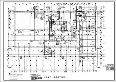 某3233平方米高层住宅小区地下人防工程建筑施工图